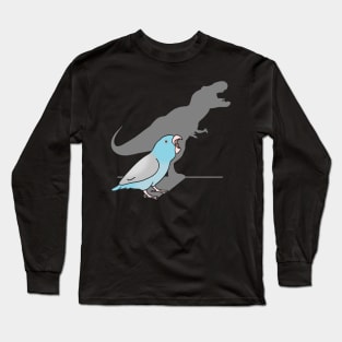 T-rex shadow - blue fallow parrotlet Long Sleeve T-Shirt